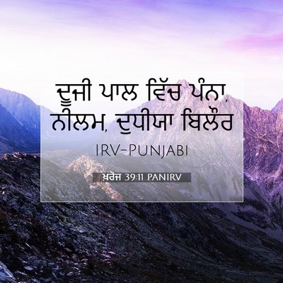 Picture 07 - ਖ਼ਰੋਜ 39:11 PANIRV - ਦੂਜੀ ਪਾਲ ਵਿੱਚ ਪੰਨਾ, - Bible Verse Picture