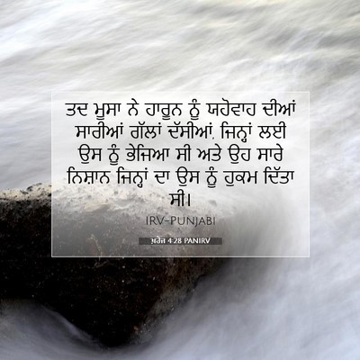 Picture 07 - ਖ਼ਰੋਜ 4:28 PANIRV - ਤਦ ਮੂਸਾ ਨੇ ਹਾਰੂਨ - Bible Verse Picture