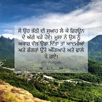 Picture 07 - ਖ਼ਰੋਜ 9:10 PANIRV - ਸੋ ਉਹ ਭੱਠੀ ਦੀ ਸੁਆਹ - Bible Verse Picture