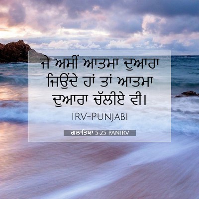 Picture 07 - ਗਲਾਤਿਯਾ 5:25 PANIRV - ਜੇ ਅਸੀਂ ਆਤਮਾ ਦੁਆਰਾ - Bible Verse Picture