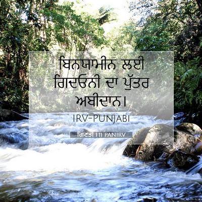 Picture 07 - ਗਿਣਤੀ 1:11 PANIRV - ਬਿਨਯਾਮੀਨ ਲਈ - Bible Verse Picture