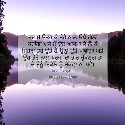 Picture 07 - ਗਿਣਤੀ 11:17 PANIRV - ਤਦ ਮੈਂ ਉਤਰ ਕੇ ਤੇਰੇ - Bible Verse Picture
