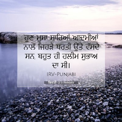 Picture 07 - ਗਿਣਤੀ 12:3 PANIRV - ਹੁਣ ਮੂਸਾ ਸਾਰਿਆਂ - Bible Verse Picture