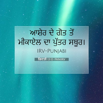 Picture 07 - ਗਿਣਤੀ 13:13 PANIRV - ਆਸ਼ੇਰ ਦੇ ਗੋਤ ਤੋਂ - Bible Verse Picture