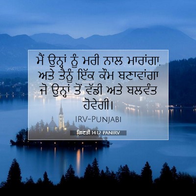 Picture 07 - ਗਿਣਤੀ 14:12 PANIRV - ਮੈਂ ਉਨ੍ਹਾਂ ਨੂੰ ਮਰੀ - Bible Verse Picture