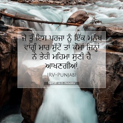 Picture 07 - ਗਿਣਤੀ 14:15 PANIRV - ਜੇ ਤੂੰ ਇਸ ਪਰਜਾ ਨੂੰ - Bible Verse Picture