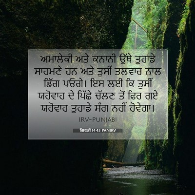 Picture 07 - ਗਿਣਤੀ 14:43 PANIRV - ਅਮਾਲੇਕੀ ਅਤੇ ਕਨਾਨੀ - Bible Verse Picture