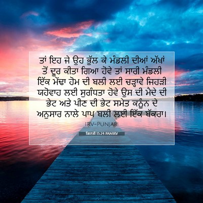 Picture 07 - ਗਿਣਤੀ 15:24 PANIRV - ਤਾਂ ਇਹ ਜੇ ਉਹ ਭੁੱਲ - Bible Verse Picture