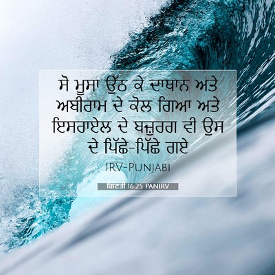 Picture 07 - ਗਿਣਤੀ 16:25 PANIRV - ਸੋ ਮੂਸਾ ਉੱਠ ਕੇ - Bible Verse Picture