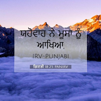 Picture 07 - ਗਿਣਤੀ 18:25 PANIRV - ਯਹੋਵਾਹ ਨੇ ਮੂਸਾ ਨੂੰ - Bible Verse Picture