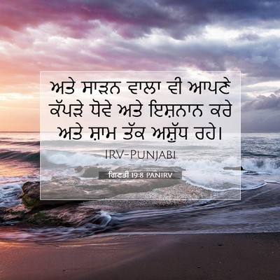 Picture 07 - ਗਿਣਤੀ 19:8 PANIRV - ਅਤੇ ਸਾੜਨ ਵਾਲਾ ਵੀ - Bible Verse Picture