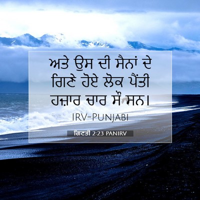 Picture 07 - ਗਿਣਤੀ 2:23 PANIRV - ਅਤੇ ਉਸ ਦੀ ਸੈਨਾਂ ਦੇ - Bible Verse Picture