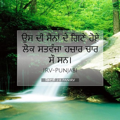 Picture 07 - ਗਿਣਤੀ 2:8 PANIRV - ਉਸ ਦੀ ਸੈਨਾਂ ਦੇ ਗਿਣੇ - Bible Verse Picture