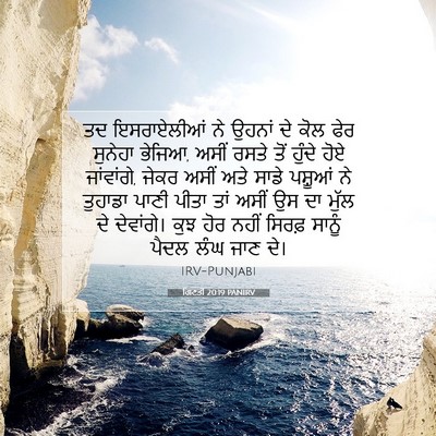 Picture 07 - ਗਿਣਤੀ 20:19 PANIRV - ਤਦ ਇਸਰਾਏਲੀਆਂ ਨੇ - Bible Verse Picture