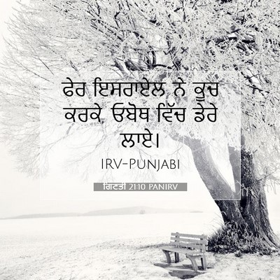 Picture 07 - ਗਿਣਤੀ 21:10 PANIRV - ਫੇਰ ਇਸਰਾਏਲ ਨੇ ਕੂਚ - Bible Verse Picture