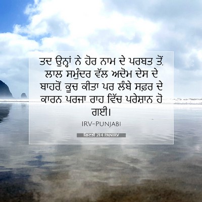 Picture 07 - ਗਿਣਤੀ 21:4 PANIRV - ਤਦ ਉਨ੍ਹਾਂ ਨੇ ਹੋਰ - Bible Verse Picture