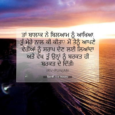 Picture 07 - ਗਿਣਤੀ 23:11 PANIRV - ਤਾਂ ਬਾਲਾਕ ਨੇ ਬਿਲਆਮ - Bible Verse Picture