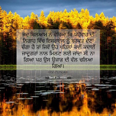 Picture 07 - ਗਿਣਤੀ 24:1 PANIRV - ਜਦ ਬਿਲਆਮ ਨੇ ਵੇਖਿਆ - Bible Verse Picture