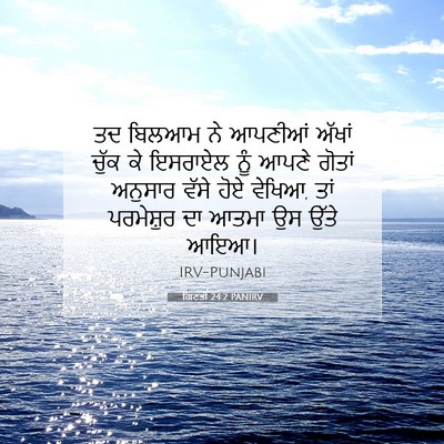 Picture 07 - ਗਿਣਤੀ 24:2 PANIRV - ਤਦ ਬਿਲਆਮ ਨੇ ਆਪਣੀਆਂ - Bible Verse Picture