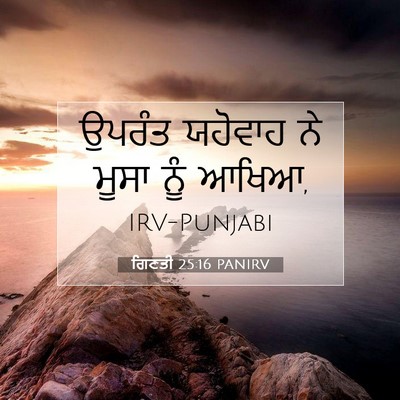 Picture 07 - ਗਿਣਤੀ 25:16 PANIRV - ਉਪਰੰਤ ਯਹੋਵਾਹ ਨੇ - Bible Verse Picture
