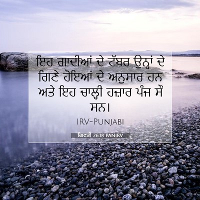 Picture 07 - ਗਿਣਤੀ 26:18 PANIRV - ਇਹ ਗਾਦੀਆਂ ਦੇ ਟੱਬਰ - Bible Verse Picture