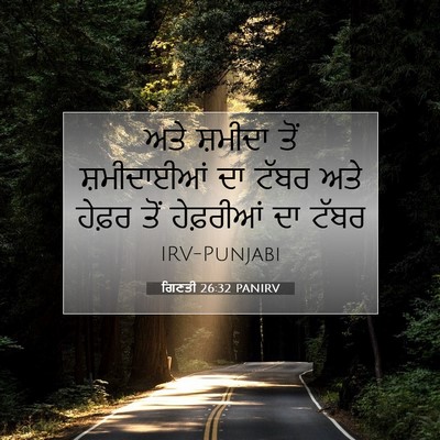 Picture 07 - ਗਿਣਤੀ 26:32 PANIRV - ਅਤੇ ਸ਼ਮੀਦਾ ਤੋਂ - Bible Verse Picture