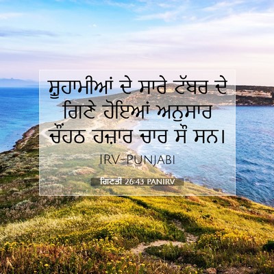 Picture 07 - ਗਿਣਤੀ 26:43 PANIRV - ਸ਼ੂਹਾਮੀਆਂ ਦੇ ਸਾਰੇ - Bible Verse Picture