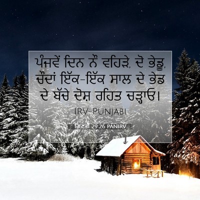 Picture 07 - ਗਿਣਤੀ 29:26 PANIRV - ਪੰਜਵੇਂ ਦਿਨ ਨੌ - Bible Verse Picture