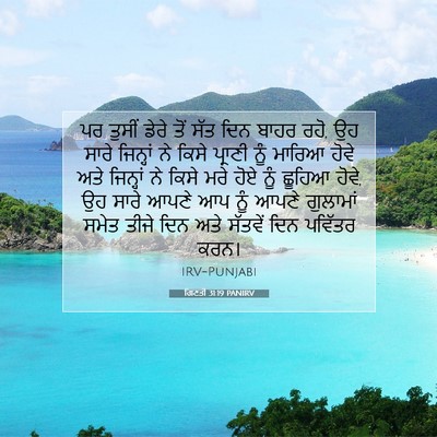 Picture 07 - ਗਿਣਤੀ 31:19 PANIRV - ਪਰ ਤੁਸੀਂ ਡੇਰੇ ਤੋਂ - Bible Verse Picture