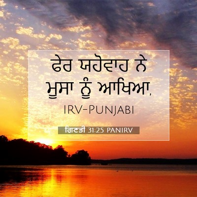 Picture 07 - ਗਿਣਤੀ 31:25 PANIRV - ਫੇਰ ਯਹੋਵਾਹ ਨੇ ਮੂਸਾ - Bible Verse Picture