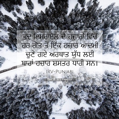 Picture 07 - ਗਿਣਤੀ 31:5 PANIRV - ਤਦ ਇਸਰਾਏਲ ਦੇ - Bible Verse Picture