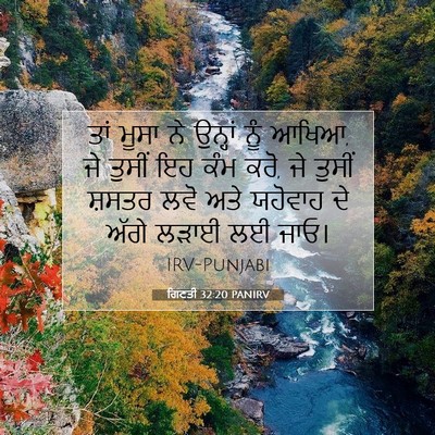 Picture 07 - ਗਿਣਤੀ 32:20 PANIRV - ਤਾਂ ਮੂਸਾ ਨੇ ਉਨ੍ਹਾਂ - Bible Verse Picture