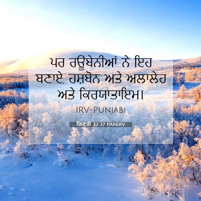 Picture 07 - ਗਿਣਤੀ 32:37 PANIRV - ਪਰ ਰਊਬੇਨੀਆਂ ਨੇ ਇਹ - Bible Verse Picture