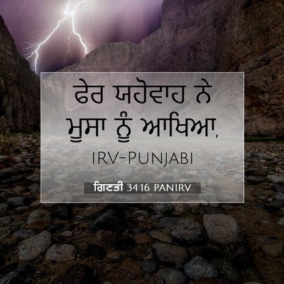 Picture 07 - ਗਿਣਤੀ 34:16 PANIRV - ਫੇਰ ਯਹੋਵਾਹ ਨੇ ਮੂਸਾ - Bible Verse Picture
