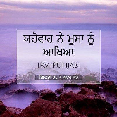Picture 07 - ਗਿਣਤੀ 35:9 PANIRV - ਯਹੋਵਾਹ ਨੇ ਮੂਸਾ ਨੂੰ - Bible Verse Picture