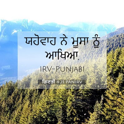 Picture 07 - ਗਿਣਤੀ 4:21 PANIRV - ਯਹੋਵਾਹ ਨੇ ਮੂਸਾ ਨੂੰ - Bible Verse Picture