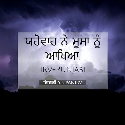 Picture 07 - ਗਿਣਤੀ 5:5 PANIRV - ਯਹੋਵਾਹ ਨੇ ਮੂਸਾ ਨੂੰ - Bible Verse Picture