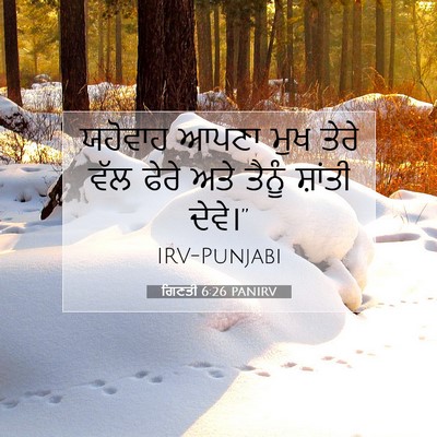 Picture 07 - ਗਿਣਤੀ 6:26 PANIRV - ਯਹੋਵਾਹ ਆਪਣਾ ਮੁਖ - Bible Verse Picture