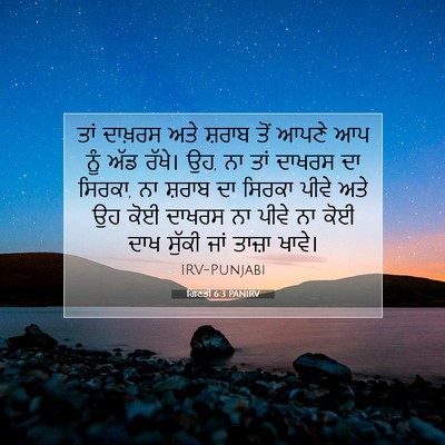 Picture 07 - ਗਿਣਤੀ 6:3 PANIRV - ਤਾਂ ਦਾਖ਼ਰਸ ਅਤੇ - Bible Verse Picture