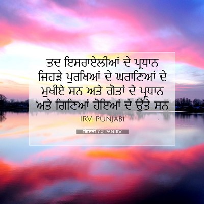 Picture 07 - ਗਿਣਤੀ 7:2 PANIRV - ਤਦ ਇਸਰਾਏਲੀਆਂ ਦੇ - Bible Verse Picture