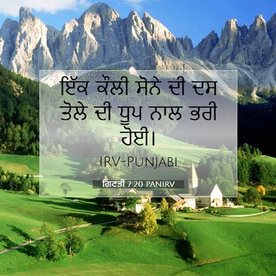 Picture 07 - ਗਿਣਤੀ 7:20 PANIRV - ਇੱਕ ਕੌਲੀ ਸੋਨੇ ਦੀ ਦਸ - Bible Verse Picture