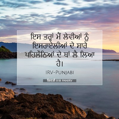 Picture 07 - ਗਿਣਤੀ 8:18 PANIRV - ਇਸ ਤਰ੍ਹਾਂ ਮੈਂ - Bible Verse Picture