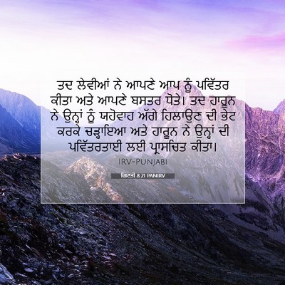 Picture 07 - ਗਿਣਤੀ 8:21 PANIRV - ਤਦ ਲੇਵੀਆਂ ਨੇ ਆਪਣੇ - Bible Verse Picture