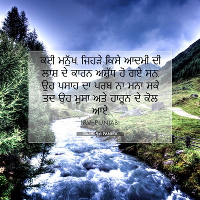 Picture 07 - ਗਿਣਤੀ 9:6 PANIRV - ਕਈ ਮਨੁੱਖ, ਜਿਹੜੇ - Bible Verse Picture