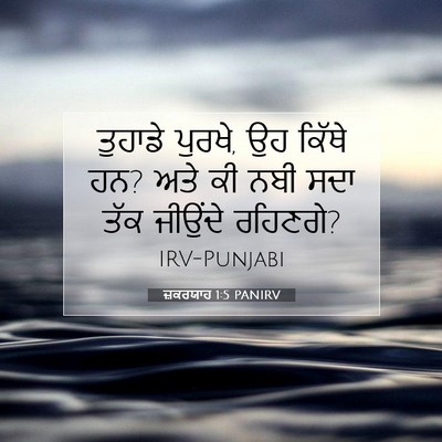 Picture 07 - ਜ਼ਕਰਯਾਹ 1:5 PANIRV - ਤੁਹਾਡੇ ਪੁਰਖੇ, ਉਹ - Bible Verse Picture