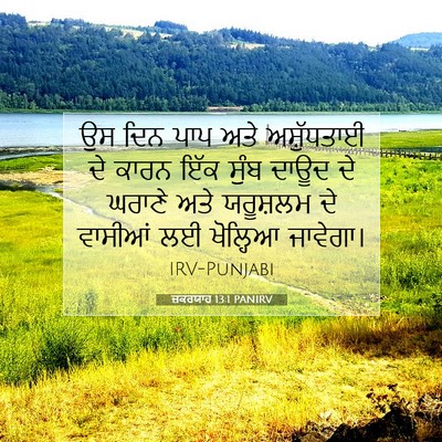 Picture 07 - ਜ਼ਕਰਯਾਹ 13:1 PANIRV - ਉਸ ਦਿਨ ਪਾਪ ਅਤੇ - Bible Verse Picture