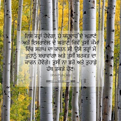 Picture 07 - ਜ਼ਕਰਯਾਹ 8:13 PANIRV - ਇਸ ਤਰ੍ਹਾਂ ਹੋਵੇਗਾ, - Bible Verse Picture