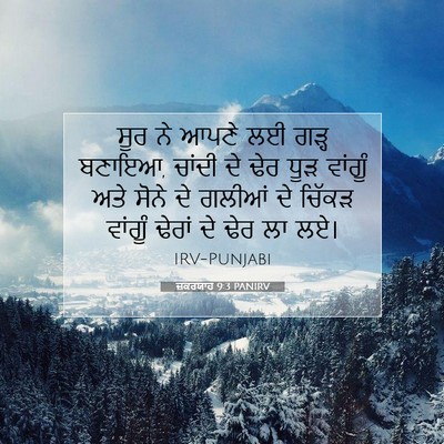 Picture 07 - ਜ਼ਕਰਯਾਹ 9:3 PANIRV - ਸੂਰ ਨੇ ਆਪਣੇ ਲਈ ਗੜ੍ਹ - Bible Verse Picture