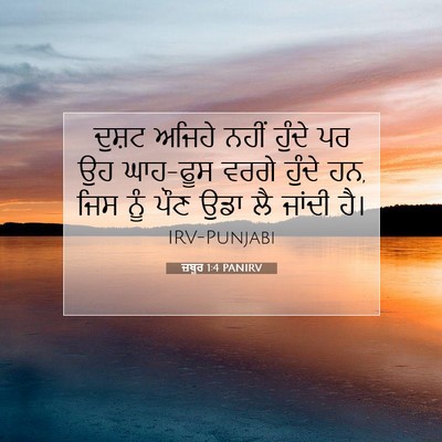 Picture 07 - ਜ਼ਬੂਰ 1:4 PANIRV - ਦੁਸ਼ਟ ਅਜਿਹੇ ਨਹੀਂ - Bible Verse Picture