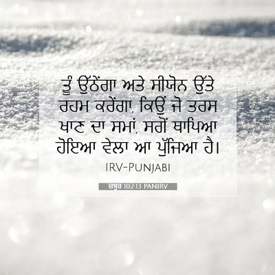 Picture 07 - ਜ਼ਬੂਰ 102:13 PANIRV - ਤੂੰ ਉੱਠੇਂਗਾ ਅਤੇ - Bible Verse Picture